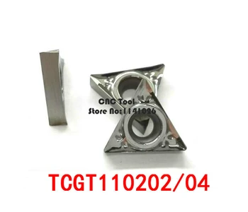 10ШТ вставка из карбида алюминия TCGT110202 / TCGT110204, токарный инструмент с ЧПУ, подходит для обработки алюминия, вставка STWCR / STGCR