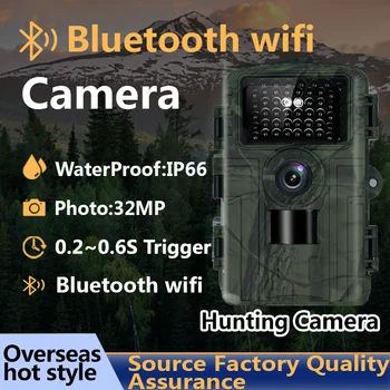 32MP 4K HD 1080P WIFI Bluetooth Пробная Камера Дикой Природы ИК Ночного видения Наружная Водонепроницаемая Охотничья Камера 0,2 S Триггер Кемпинговая Камера