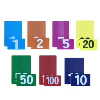 50x Карточек Для Настольной Игры С Прямоугольным Подсчетом Универсальных Прочных Карточек с Номерами для Вечеринок Домашний Карнавал