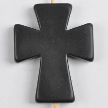 50x40 мм Черный Бирюзовый бисер Крест Кулон Ювелирные изделия для женщины Подарок S018