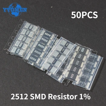 50ШТ 2512 SMD Резистор 1% 0.001R ~ 0.1R Сопротивление Сплава R001 Ассорти Комплект R002 R005 R008 R010 R015 R020 R025 R050 R100