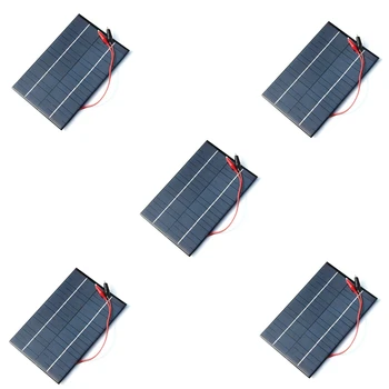 5X4,2 Вт 18 В Солнечная батарея Поликристаллическая Солнечная панель + зажим 