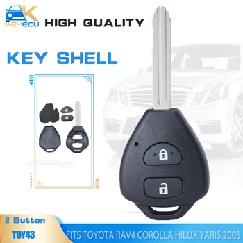 KEYECU Высококачественный 2-кнопочный брелок с дистанционным управлением для Toyota Rav4 Corolla Hilux Yaris 2005-2015