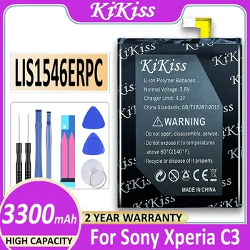 KiKiss Аккумулятор C3 T3 LIS1546ERPC 3300 мАч Аккумулятор Для Sony Xperia C3 T3 S55T S55U D2502 D2533 M50W D5103 Аккумулятор + Инструменты
