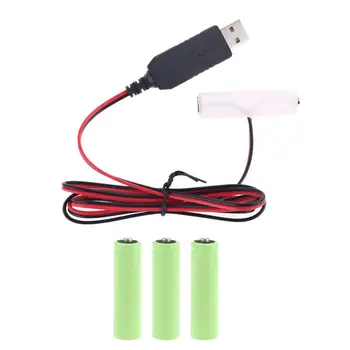 LR6 AA Battery Eliminator USB Кабель Питания Для Замены 1-4шт 1.5 V AA Battery Прямая Доставка
