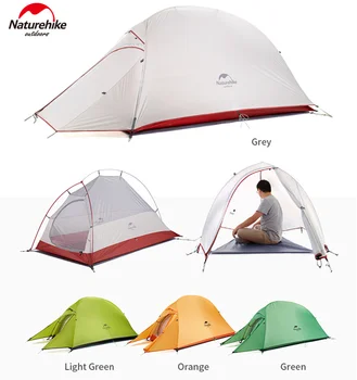 Naturehike Tent Upgrade Cloud Up1 Кемпинговая Палатка 20D Силиконовый Алюминиевый Шест Сверхлегкая Палатка на 1 Человека Туристическая Палатка Four Seasons