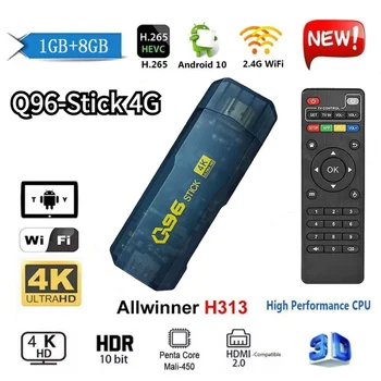 Q96 tv stick 2023 Android 10 allwinner h313 четырехъядерный 2,4 G wifi 4k HD tv stick 1 ГБ 8 ГБ h. 265 домашние кинотеатры iptv