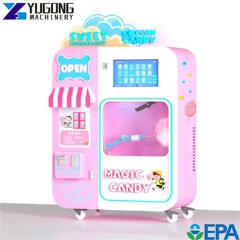 YG China Детская ручная машина для производства сахарной ваты, Одобренный CE Портативный сахарный Мини-робот, Робот для вендинга леденцовой нити, Продается во Франции