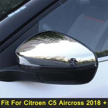 Автомобильные Хромированные Зеркала Заднего Вида С Декоративной Отделкой Подходят Для Citroen C5 Aircross 2018 -2022 Внешние Аксессуары В Стиле Углеродного Волокна