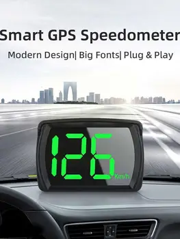 Автомобильный Hud-дисплей GPS Цифровой спидометр Проектор лобового стекла для всех автобусов Грузовиков Велосипедов Скутеров Автоаксессуар X3f0