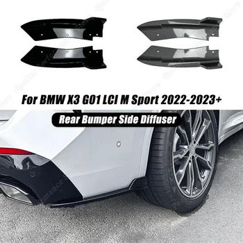 Глянцевый Черный ABS Спойлер Переднего Бампера Автомобиля Боковой Диффузор Canards Splitter для BMW X3 G01 LCI M Sport 2022-2023 + Экстерьер
