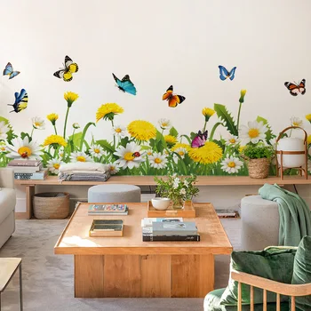 Декор стен в виде цветов и зелени: создайте безмятежную и освежающую атмосферу в вашей спальне и гостиной