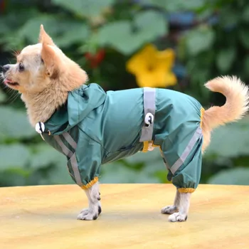 Дождевик для домашних собак, Светоотражающий комбинезон с капюшоном, Непромокаемые дождевики для собак, дождевое пончо, уличная мягкая дышащая одежда для собак, кошек