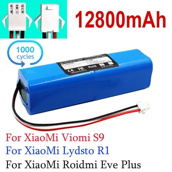 Замена Для XiaoMi Lydsto R1 Roidmi Eve Plus Viomi S9 Робот Пылесос Аккумуляторная Батарея Емкостью 12800 мАч Аксессуары Запчасти