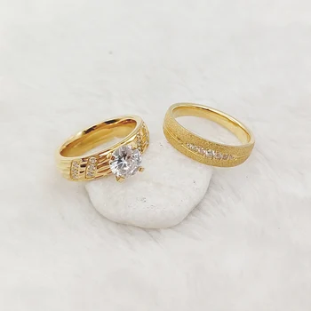 Кольцо с камнем западного дизайнера, 2 шт. Обручальных колец, Свадебные наборы Для женщин, модные украшения из 18-каратного золота