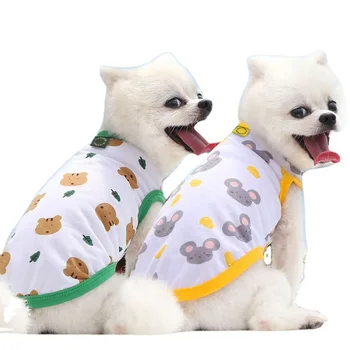 Летняя одежда для собак, милый жилет для собак, рубашка, одежда для домашних животных, костюм для собак, хлопковая одежда для щенков, одежда для маленьких собак, одежда Ropa Perro