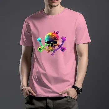 Летняя футболка WSFEC S-4XL, мужская одежда, хлопок с рисунком Черепа морского вора, Короткий рукав, Свободный Дышащий Трендовый топ на заказ