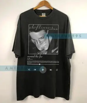 Лирическая рубашка Deftones Vtg 90-х, футболка унисекс Deftones с мехом KH0493