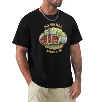модная мужская футболка The Old Gin Mill, Seneca California, футболки с кошками, забавная футболка, мужская одежда, графические топы Унисекс