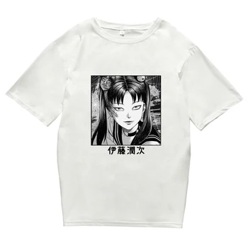 Модная футболка для девочек Tomie Junji Ito, крутая одежда в стиле аниме с принтом Harajuku, унисекс, студенческие повседневные топы