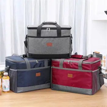 Мягкая сумка-холодильник, термосумки с жестким вкладышем, большая изолированная сумка для пикника и ланча, коробка для кемпинга, путешествий, семейного отдыха на свежем воздухе