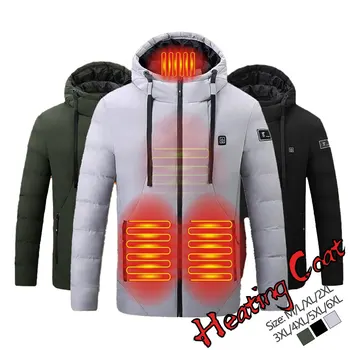 Наружная 4-зонная самонагревающаяся теплая куртка с интеллектуальным подогревом, куртка с капюшоном, Морозостойкая куртка с хлопчатобумажной подкладкой, USB-безопасное отопление