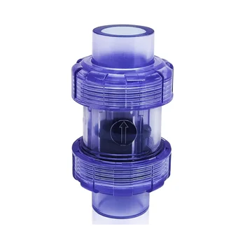 Обратный клапан Обратный Клапан True Union диаметром 3/4 Дюйма Прозрачный Синий Обратный Клапан Из ПВХ Обратный Клапан Трубопровода Односторонний Клапан