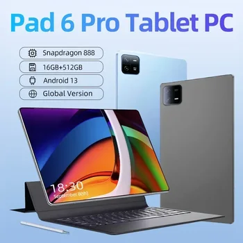 Оригинальная Глобальная версия 2024 Tablet Pad 6 Pro Snapdragon 888 Android 13,0 16 ГБ + 512 ГБ Планшетные ПК 5G С двумя SIM-картами WIFI HD 4K Mi