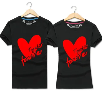 Пара футболок Одежда для влюбленных Женские Мужские повседневные футболки с круглым вырезом и коротким рукавом пара футболок для влюбленных Футболка пара рубашек