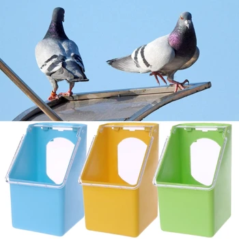 Пластиковые подвесные кормушки для попугаев, для голубей, Стаканчики для воды, лотки для корма с крышкой, Водонепроницаемые принадлежности для кормления домашней птицы