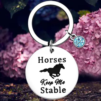 Подарки для лошадей Брелок Keep Me Stable Брелок-подвеска Ювелирные изделия Подарок любителю лошадей