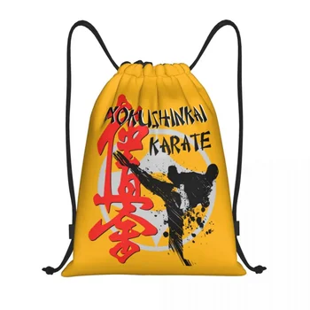 Рюкзак на шнурке для Киокуши каратэ, спортивная спортивная сумка для женщин, Мужская сумка для покупок по боевым искусствам, Рюкзак для покупок