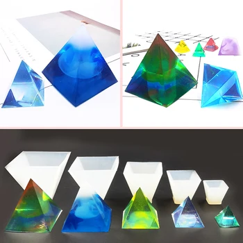 Сделай сам пирамидальный кристалл, форма из эпоксидной смолы, Пирамидальный треугольник, силиконовая форма из зыбучих песков