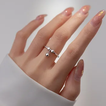 Серебро S925 Пробы, не вызывающее аллергии, не выцветающее, не чернеющее Женское Простое любовное кольцо с бантом на указательный палец Для женщин Ювелирные изделия