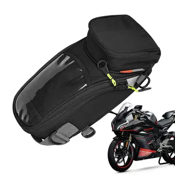 Сильная магнитная сумка для мотоцикла, мужская сумка для седла мотоцикла, одинарная сумка, сенсорный экран для телефона большой емкости