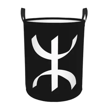 Символ Берберского Тифинаха Корзина для белья Складной Флаг Амазигии Корзина для одежды для младенцев Корзина для хранения детских игрушек