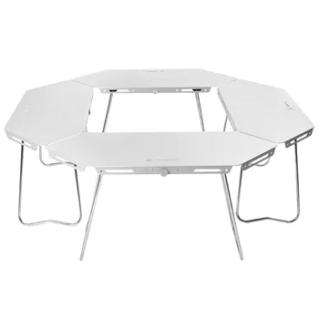 Складная комбинация для сращивания кемпинга, Многофункциональный Круглый стол для сращивания, Уличный Алюминиевый стол для барбекю, стол для костра.