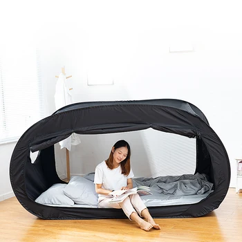 Складная палатка-кровать Портативная Крытая Походная палатка для путешествий, место для уединения общей кровати С фиксированной верхней частью из противомоскитной сетки