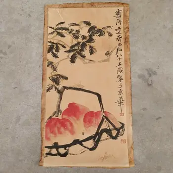 Старинная китайская картина-свиток 