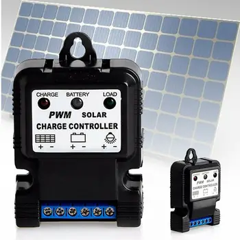 Усовершенствованный Автоматический Контроллер PWM 6V 12V 10A Солнечные Контроллеры Зарядное Устройство Для Солнечной Панели Контроллер Заряда Батареи Регулятор Заряда батареи
