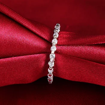Хрустальное обручальное кольцо для женщин Серебристого цвета, Классическое женское кольцо, Циркон, ювелирные изделия для помолвки, модное кольцо, прямая поставка, Оптовая продажа