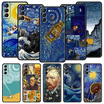 Художественно-Эстетический Звездный Чехол Для Телефона Van Gogh Samsung Galaxy S23 S22 Ultra S20 S21 FE 5G S10 S9 Plus S10E S8 S7 Edge Мягкая Обложка