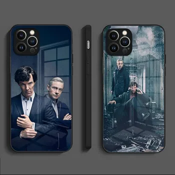 Чехол Для Телефона Movie Sherlock Из Закаленного Стекла Для iPhone 15 13 12 11 Pro 14 Max Mini X XR XS Max 8 7 6s Plus SE Cover