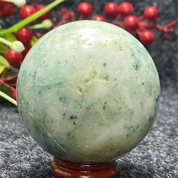 Энергетический шар из натурального зеленого камня феникса, используемый для украшения домашнего офиса, подарков по фэн-шуй, согласно легенде, для декора этой комнаты